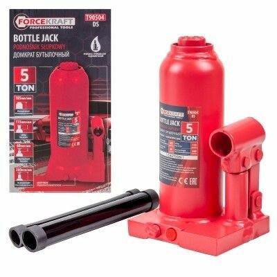 Домкрат гидравлический бутылочный 5т FORCEKRAFT