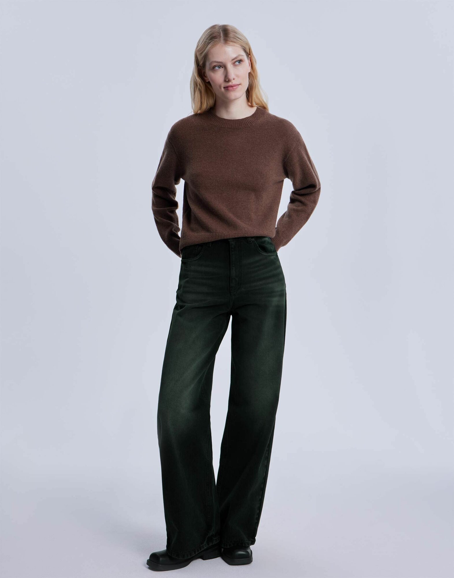 Джинсы широкие Gloria Jeans, размер 50/170, черный