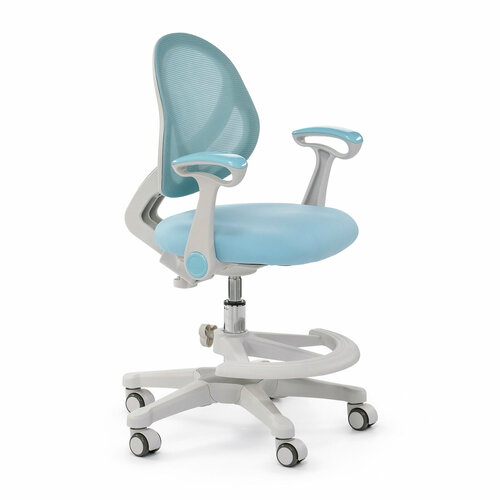 Растущее компьютерное детское кресло с подлокотниками Ergokids Mio Air Y-400 голубое