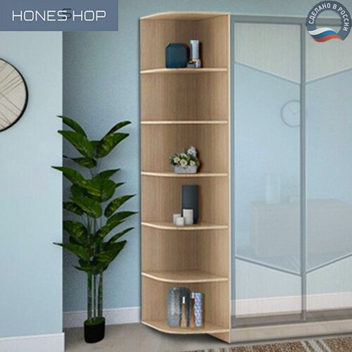 Изображение товара Угловой элемент к шкафу 5 полок ЛДСП дуб сонома, 40х40х200