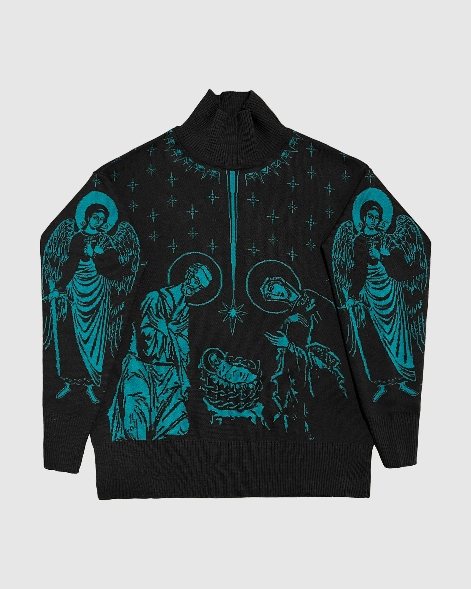 Свитер Антон Лисин Рождество, размер L/XL, , бирюзовый — фото 1