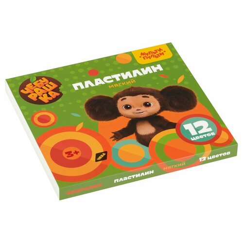 Пластилин 12 цветов Мульти-Пульти Чебурашка 144г со стеком картон МПЧБ_53010 20 уп 3165₽