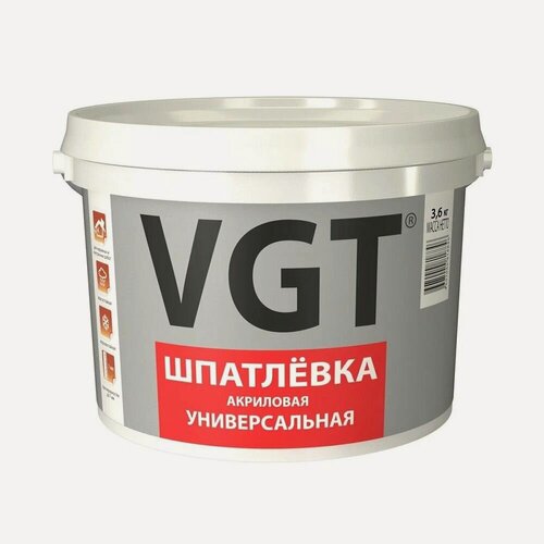 Изображение товара Шпатлевка акриловая универсальная VGT (3,6кг)