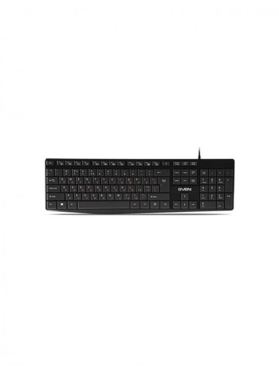 Клавиатура проводная sven kb-s305, usb, 105 кнопок, черная,