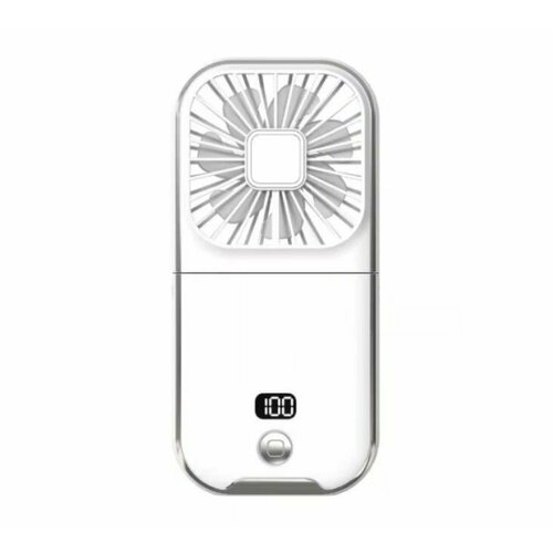 Портативный складной Type-C вентилятор F30 Pro с цифровым дисплеем 3000 mAh 4 скорости подставка для телефона белый 1124₽