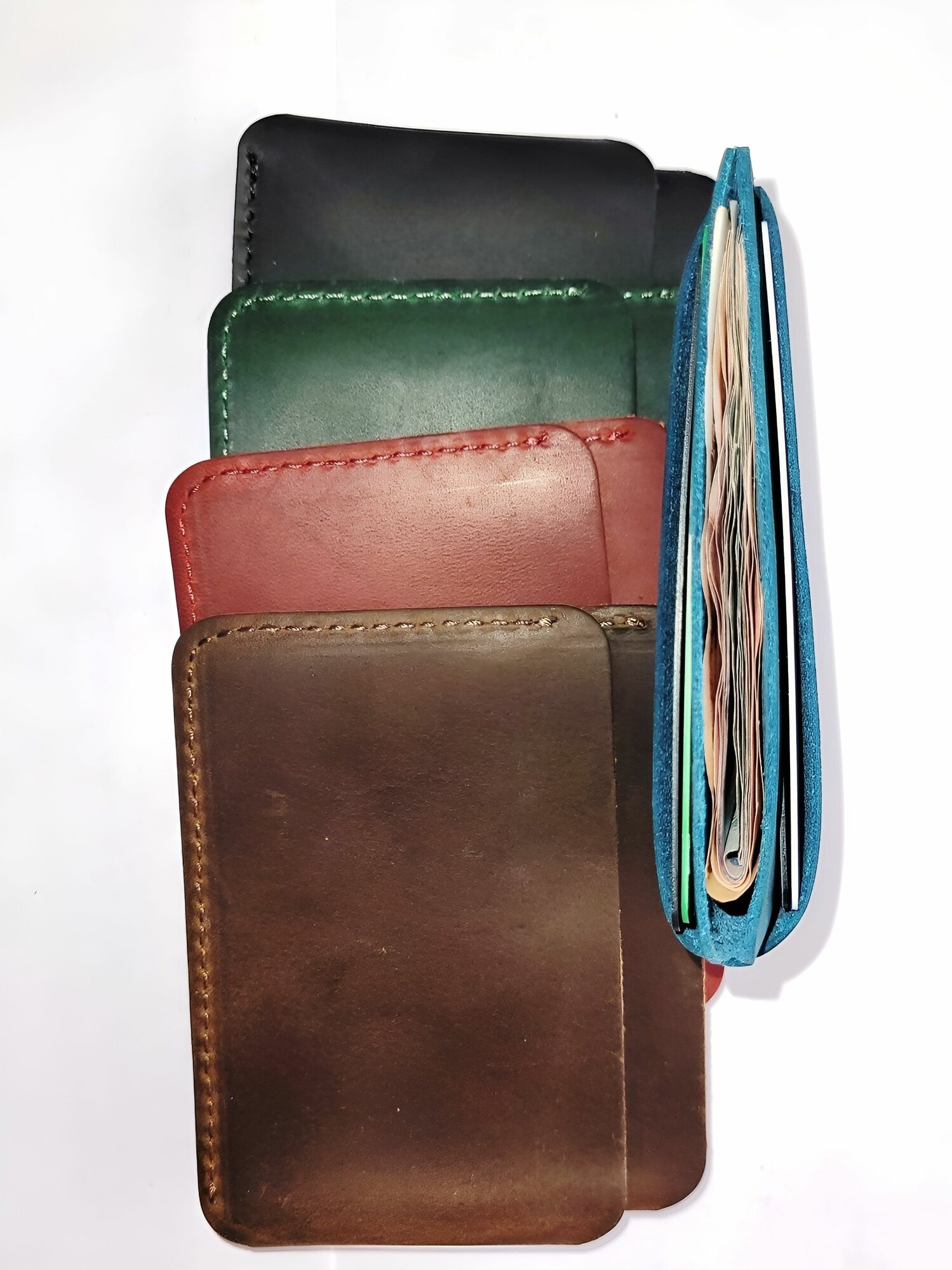 Картхолдер КожаноFF, фактура матовая, синий — фото 1