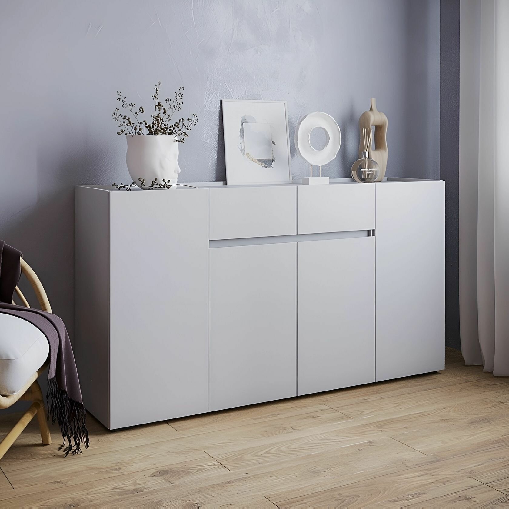 Комод мика 1604х870х384, Белый
