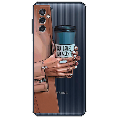 Силиконовый чехол на Samsung Galaxy M52 / Самсунг Галакси M52 No coffee, прозрачный силиконовый чехол на samsung galaxy m52 самсунг галакси m52 попа авокадо прозрачный