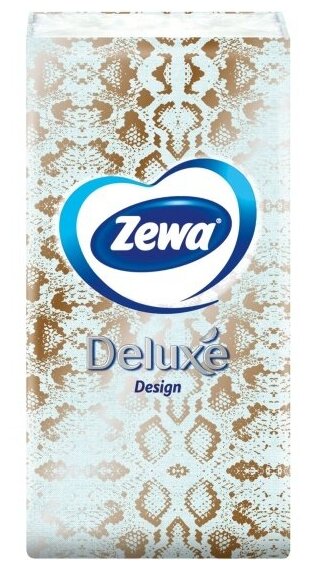 Платочки бумажные носовые Zewa Deluxe Design, 3 слоя, 10шт.Х 10 - фотография № 9