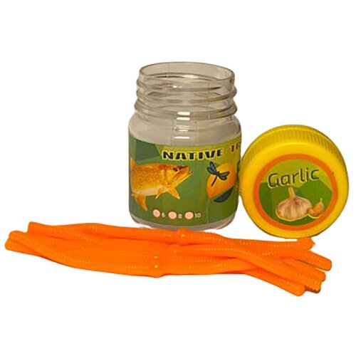 Силиконовая приманка Доширак Fish Season 105мм Цвет Оранжевый PA30 Ароматизатор Чеснок 6штуп 229₽