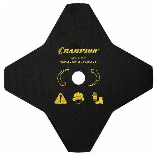 Нож для жесткой травы CHAMPION 4/230/20 (343F, FS300,350,400,450) нож для жесткой травы champion 4 230 20 c5154