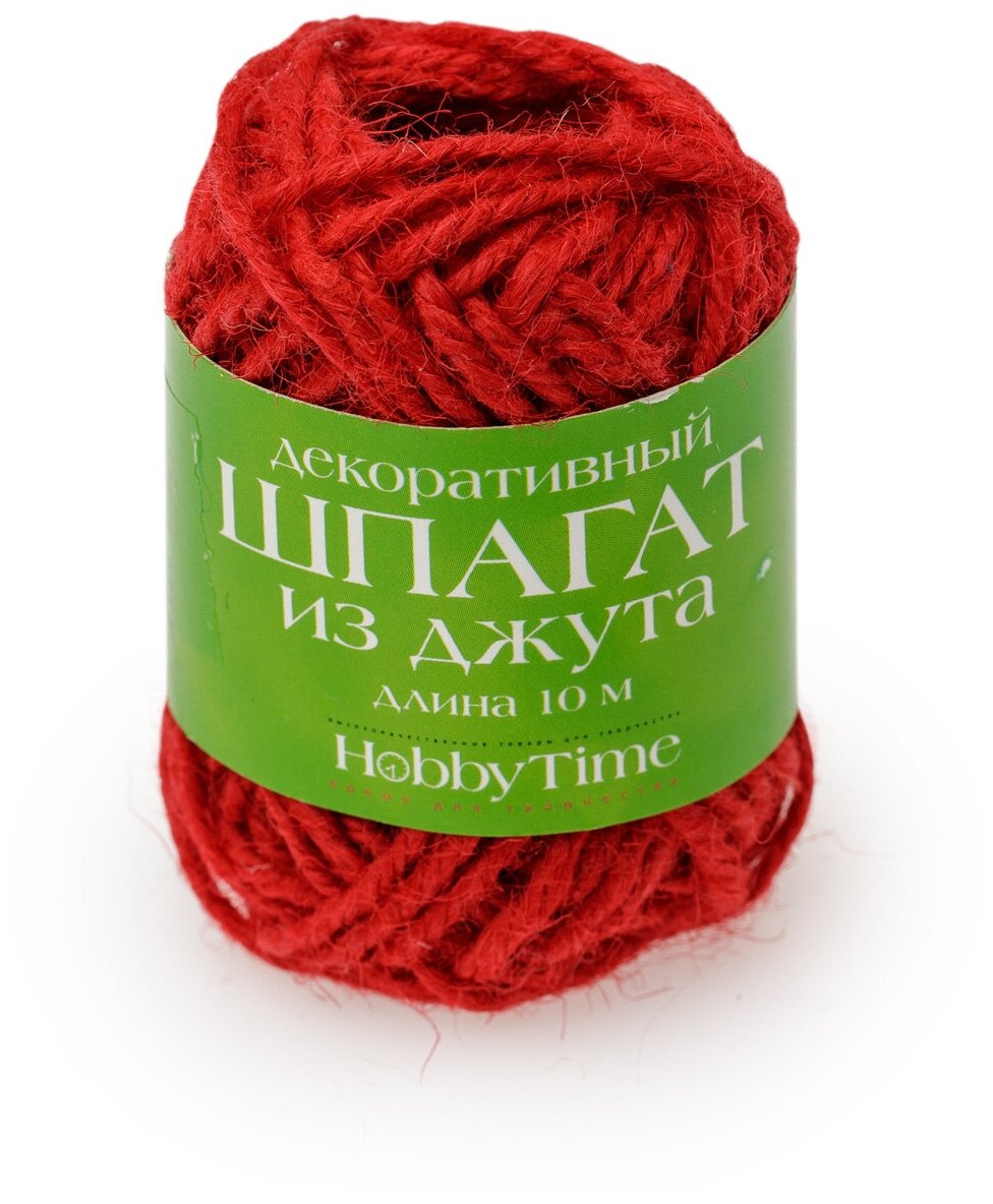 Шпагат джутовый декоративный, длина 10 м, цветной, 6 цветов, (2-509/02) Альт - фото №4