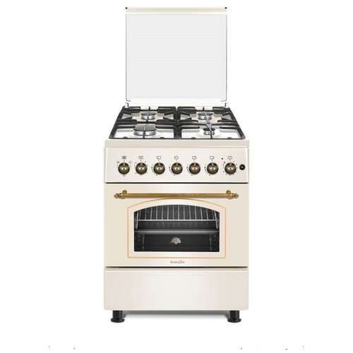 Плита комбинированная SMILE SM6GER200 бежевый ретро стеклкр чугун подсв розжиг таймер 2327000₽