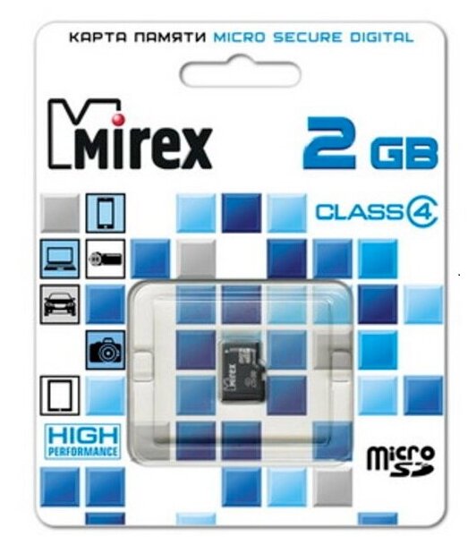 Карта памяти 2Gb microSD Mirex Class 4 - фото №8