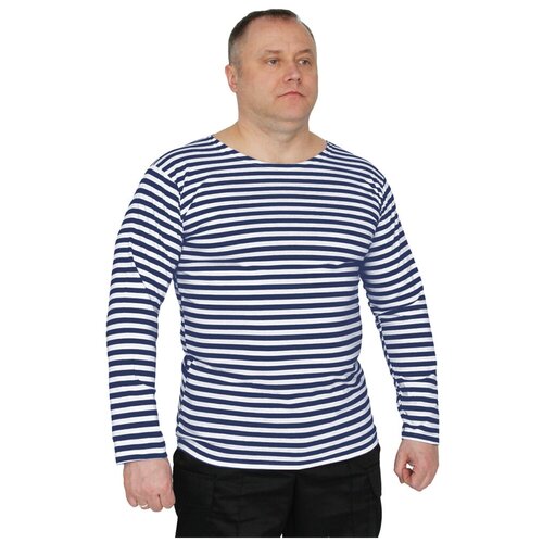 Тельняшка кулирка, хлопок, голубая