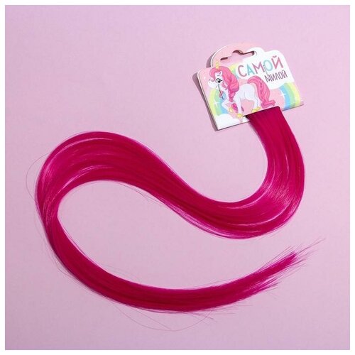 Цветные пряди для волос «Самой милой», (малиновый) 50 см цветные пряди для волос самой милой малиновый 50 см 1 шт