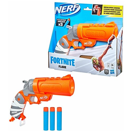 Бластер Nerf Нерф Fortnite Фортнайт Flare Флэйр F3368 игровой набор hasbro nerf zombie strike revreaper бластер нёрф страйк реврипер зомби e0311eu4