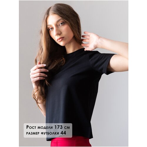 фото Футболка челеби-текстиль, размер 50, черный