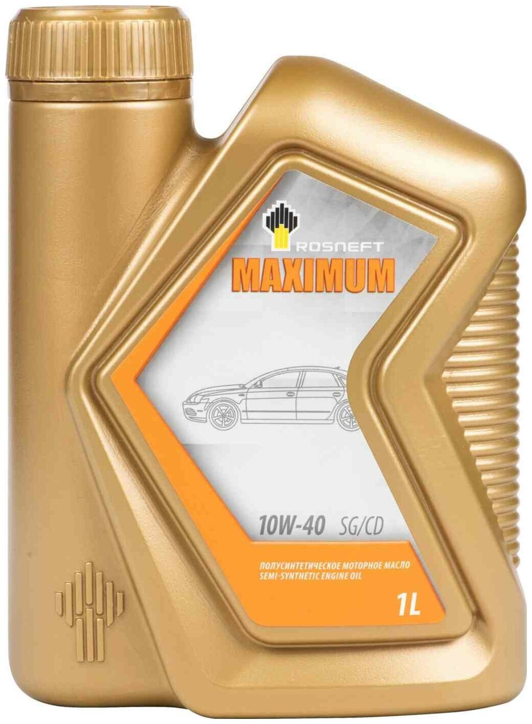 Полусинтетическое моторное масло Роснефть Maximum 10W-40 SG/CD, 1 л, 1 л