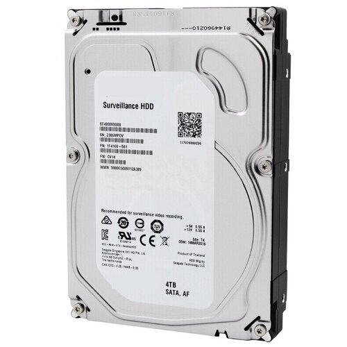 Жесткий диск HDD Seagate SkyHawk 4 Tb жесткий диск seagate st4000vx007 4 tb