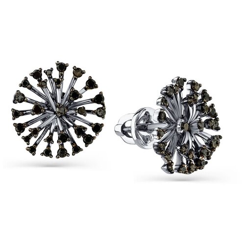 Серьги Master Brilliant, белое золото, 585 проба, бриллиант, , серебристый