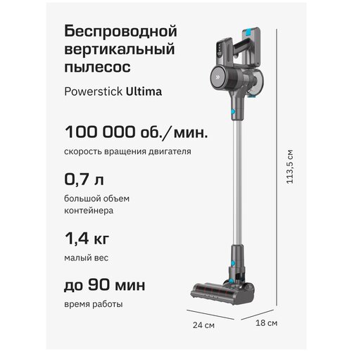 Беспроводной вертикальный пылесос Teqqo Powerstick ULTIMA 3203100₽