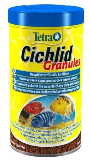 Корм для аквариумных рыб Tetra Cichlid Granules 500 мл (гранулы) - фотография № 16