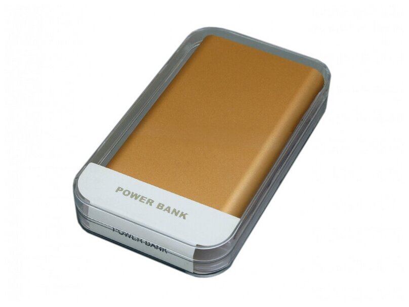 Универсальное зарядное устройство 8 000 MAH power bank под нанесение (Золотой / Gold, PBM02)