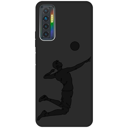 Матовый чехол Volleyball для Tecno Camon 17P / Техно Камон 17Р с 3D эффектом черный матовый чехол formula для tecno camon 17p техно камон 17р с 3d эффектом черный