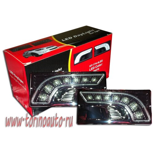 TORINO AUTO HY-174-3LED/4LED Фары противотуманные ВАЗ 2110-12 хром 7 LED 2 шт.