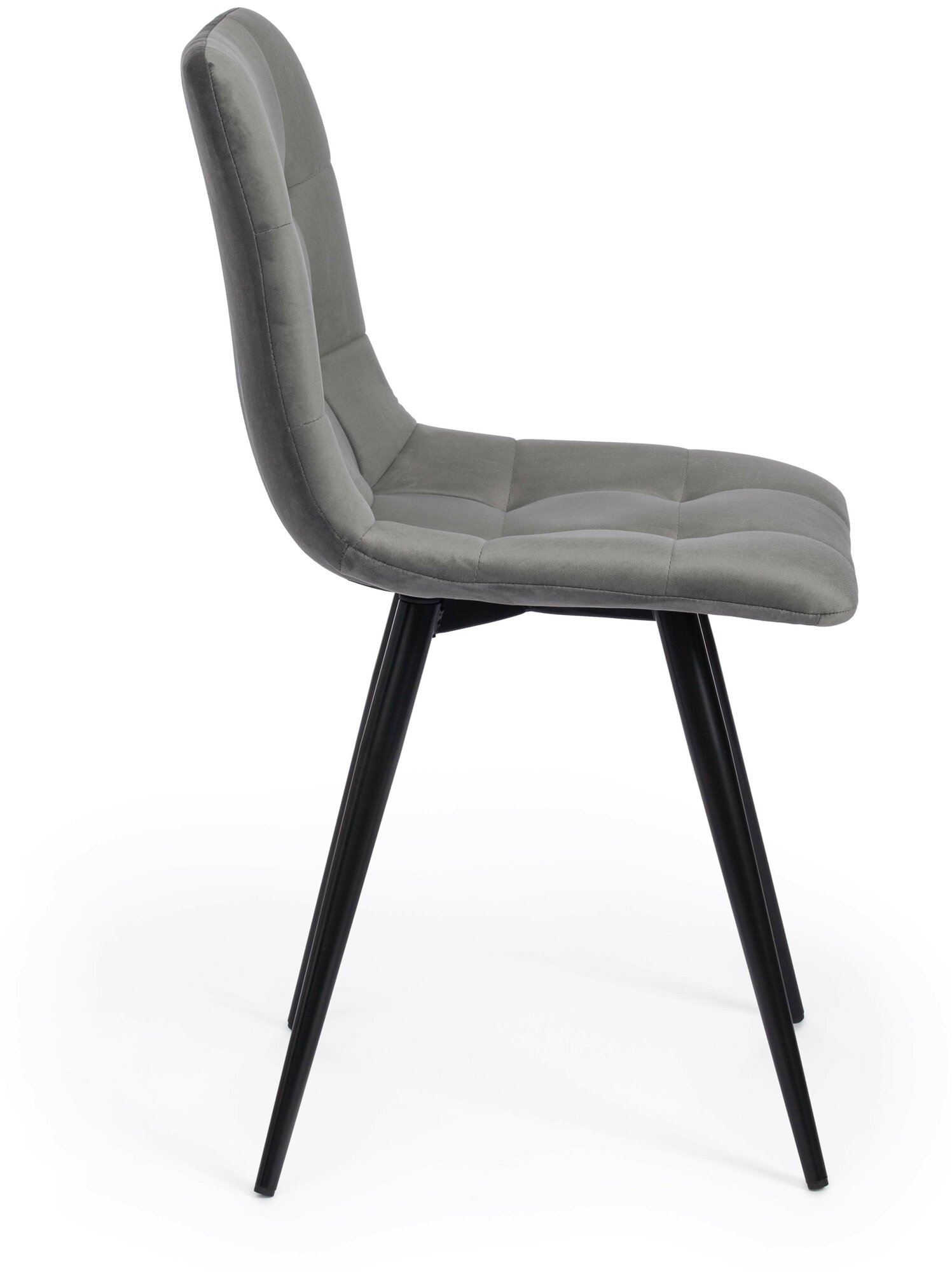 Стул обеденный Tetchair CHILLY (mod. 7095-1) / 1 шт. в упаковке ткань/металл, 45x53х88 см, высота до сиденья 50 см, серый barkhat 26/черный