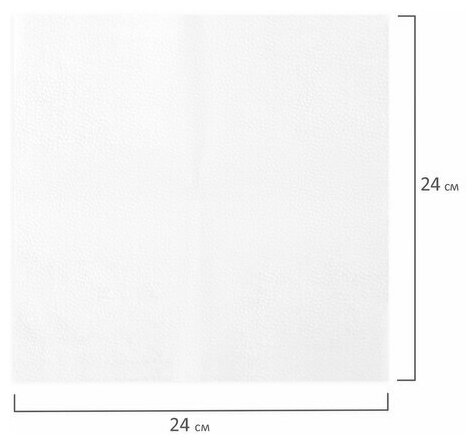 Салфетки бумажные 100 шт., комплект 50 шт., 24х24 см, LAIMA/лайма, белые, 100% целлюлоза, 126907 - фотография № 4