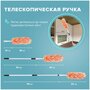 Сметка-метелка для смахивания пыли, телескопическая стальная ручка, 160 см, оранжевая, Лайма, 880322