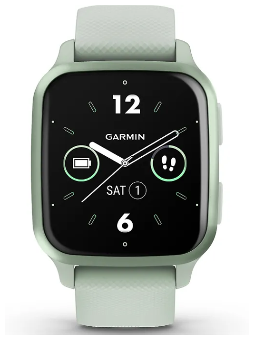 Смарт-часы Garmin Venu Sq 2 цвета мяты и безелем мятного цвета 010-02701-12