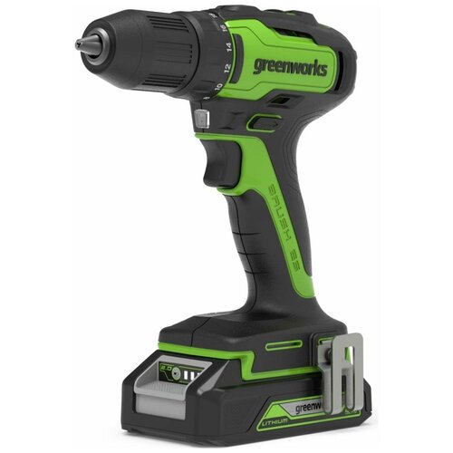 Дрель-шуруповерт аккумуляторная Greenworks GD24DD35K2 3704007UA 14280₽