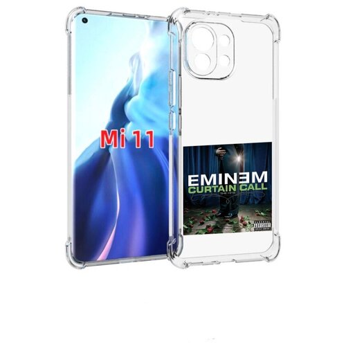 Чехол MyPads Eminem CURTAIN CALL, THE HITS для Xiaomi Mi 11 (экран 6.81) задняя-панель-накладка-бампер