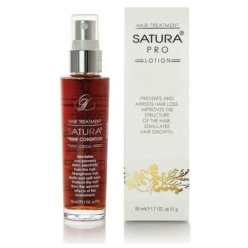 Лосьон на основе трав Satura Pro от / против выпадения волос, для стимуляции роста волос, 50 мл