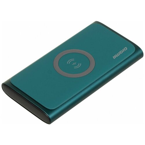 Внешний аккумулятор Power Bank 10000 мАч Digma DGPQ10G зеленый DGPQ10G22CGN 222300₽