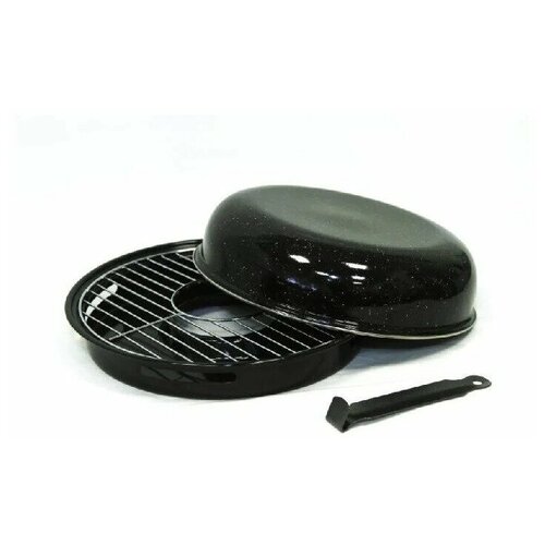 Сковорода Чудо Гриль-Газ (Эмалированное однослойное покрытие с мраморной крошкой) D-518