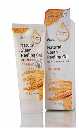 Ekel Пилинг-скатка с экстрактом коричневого риса - Rice bran natural clean peeling gel, 180мл