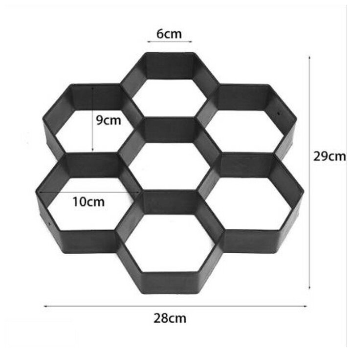 Форма для изготовления дорожек, Чёрная, 29 х 28 х 4 см - фотография № 3