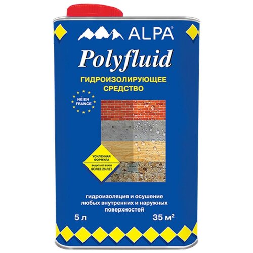 Средство для Гидроизоляции пропиточное Alpa Polyfluid / Альпа Полифлюид (5 л)