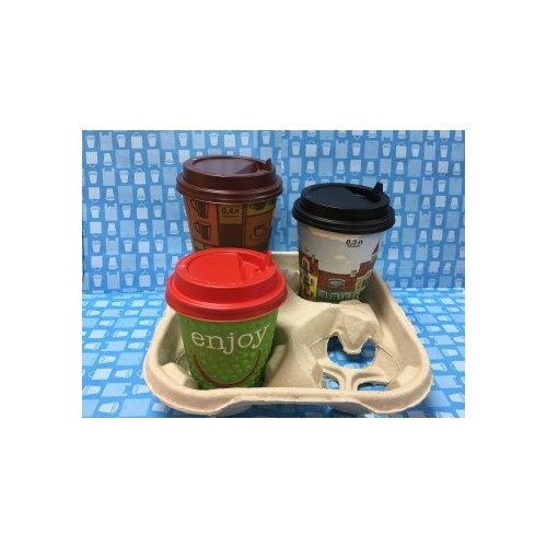 Держатель для 4-х стаканов натур соэмз, набор 130 шт (ПОС38964)