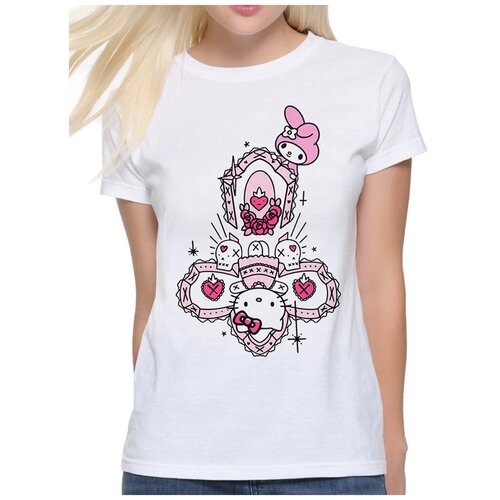 Футболка DreamShirts Studio Hello Kitty / Хеллоу Китти / Аниме / Женская Серая S