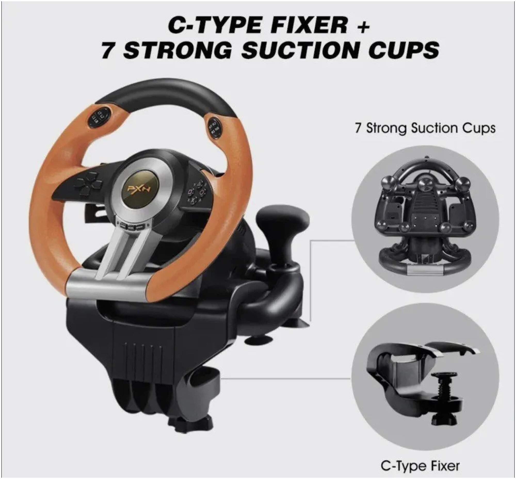 Игровой руль PXN V3 Pro для ПК PS3 PS4 XBox One Nintendo Switch Гоночный симулятор вождения с педалями Джойстик игровой