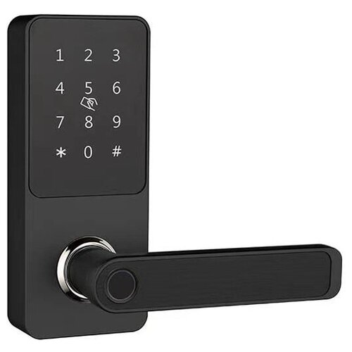 дверной электронный умный кодовый замок safeburg smart door handle Замок электронный биометрический дверной SAFEBURG SMART H2 BLACK
