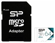 Карта памяти 64GB Silicon Power SP064GBSTXBU1V21SP Elite microSDHC Class 10 UHS-I (SD адаптер) Colorful