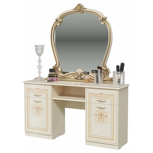Стол туалетный с зеркалом Грация цвет слоновая кость
