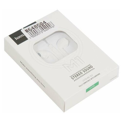 Гарнитура Hoco M1 Earphone для iPhone 3.5mm mini jack, цвет белый