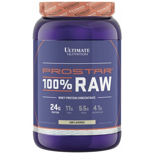 Ultimate Nutrition Prostar 100% RAW без вкуса 1000 гр